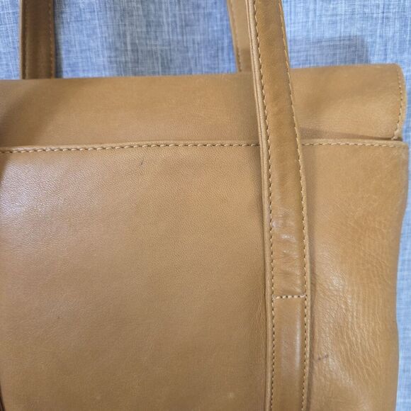 Green Fields Country Cowhide Collection Flap Shoulder Bag Butterscotch/Camel - Picture 12 of 16